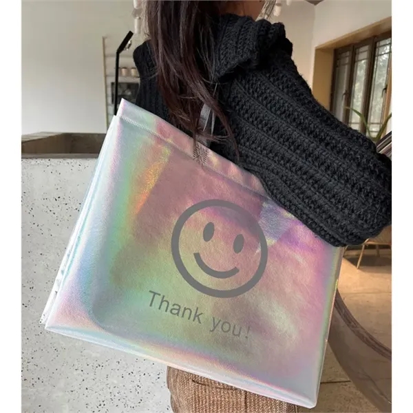 Iridescent Non Woven Tote Bags - Iridescent Non Woven Tote Bags - Image 3 of 5