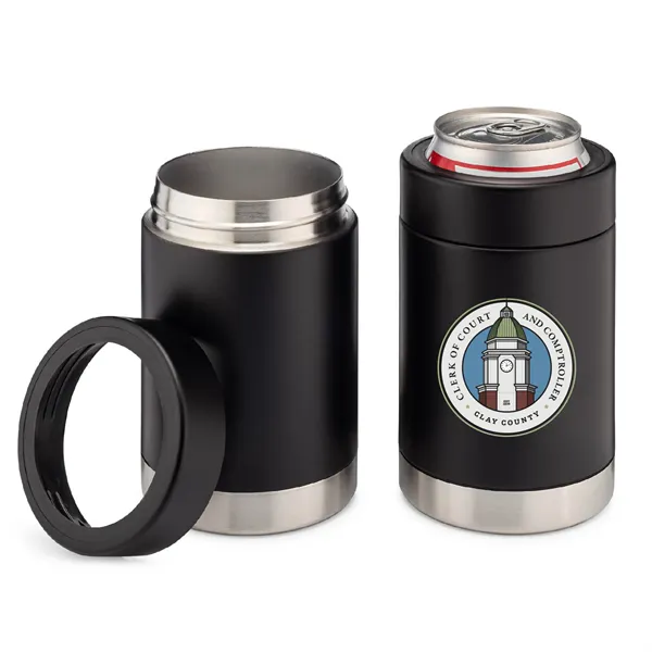 10 oz. Travel Stainless Vacuum Insulated Cup AND Can cooler - 10 oz. Travel Stainless Vacuum Insulated Cup AND Can cooler - Image 0 of 4
