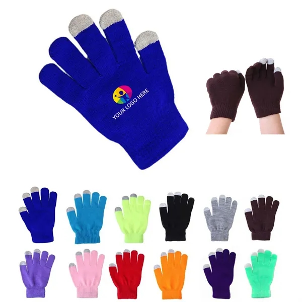 Knitted Touchscreen Tech Gloves - Knitted Touchscreen Tech Gloves - Image 0 of 11
