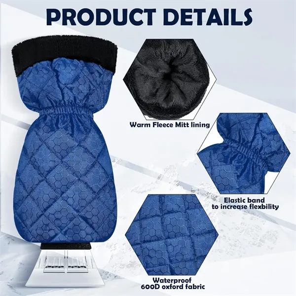 Waterproof Snow Ice Scraper with Glove for Car Windshield - Waterproof Snow Ice Scraper with Glove for Car Windshield - Image 1 of 6