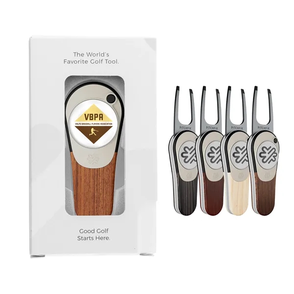 Pitchfix Woodie Golf Divot Repair Tool in Gift Box - Pitchfix Woodie Golf Divot Repair Tool in Gift Box - Image 0 of 11