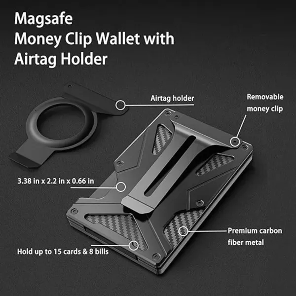 MAGSAFE RFID Box w/ Apple Tracker holder + Money Clip - MAGSAFE RFID Box w/ Apple Tracker holder + Money Clip - Image 2 of 13