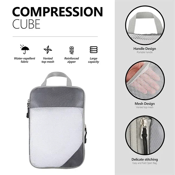 Compression Packing cube for Travel - 6 Piece Set - Compression Packing cube for Travel - 6 Piece Set - Image 2 of 5