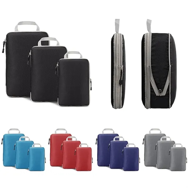 Compression Packing cube for Travel - 3 Piece Set - Compression Packing cube for Travel - 3 Piece Set - Image 0 of 5