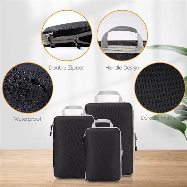 Compression Packing cube for Travel - 3 Piece Set - Compression Packing cube for Travel - 3 Piece Set - Image 2 of 5
