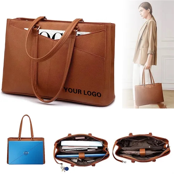 Waterproof Leather Computer Bags 15.6 Inch - Waterproof Leather Computer Bags 15.6 Inch - Image 0 of 4