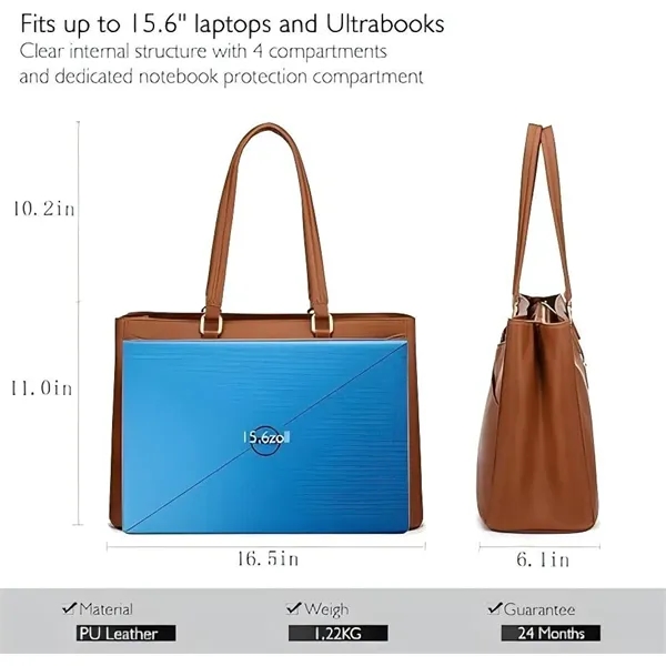 Waterproof Leather Computer Bags 15.6 Inch - Waterproof Leather Computer Bags 15.6 Inch - Image 1 of 4