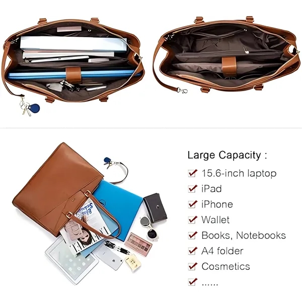 Waterproof Leather Computer Bags 15.6 Inch - Waterproof Leather Computer Bags 15.6 Inch - Image 2 of 4