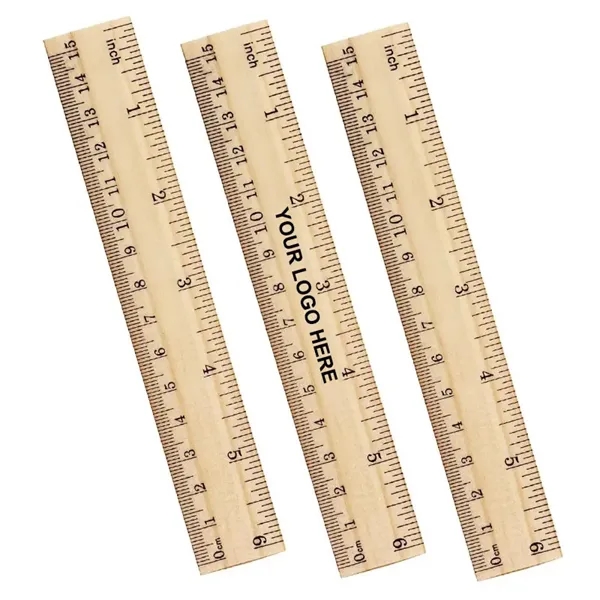 Custom 6 Inch Wooden Ruler - Custom 6 Inch Wooden Ruler - Image 0 of 6