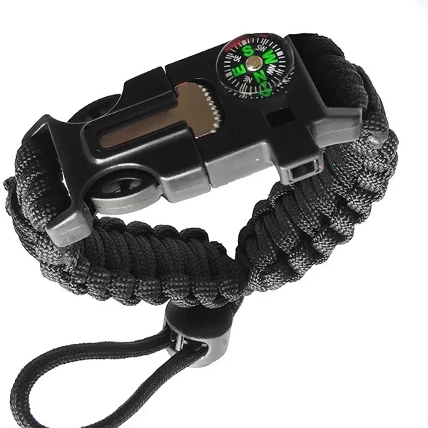 Paracord Survival Bracelet with Compass and Fire Starter - Paracord Survival Bracelet with Compass and Fire Starter - Image 4 of 6