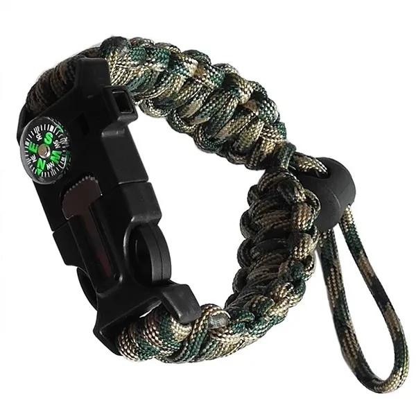 Paracord Survival Bracelet with Compass and Fire Starter - Paracord Survival Bracelet with Compass and Fire Starter - Image 6 of 6