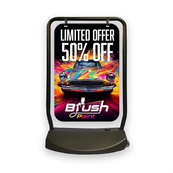 Swing sign frame with single sided imprint - Swing sign frame with single sided imprint - Image 1 of 1