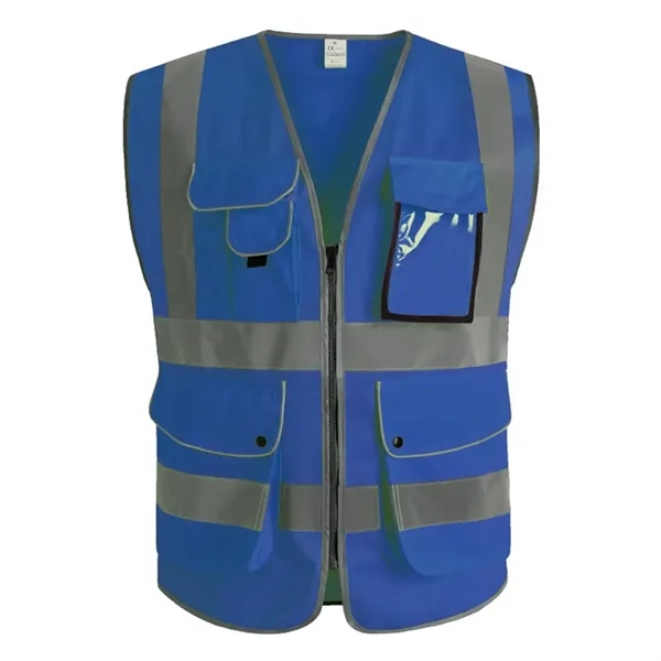 High Visibility Polyester Reflective Safety Vest - High Visibility Polyester Reflective Safety Vest - Image 11 of 12