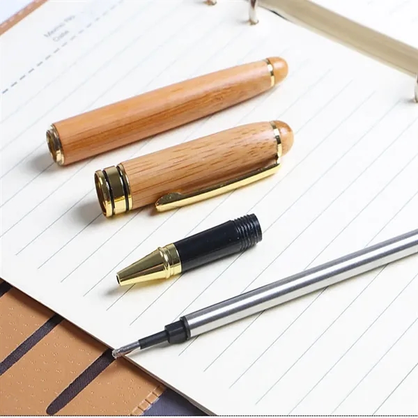 Eco-Friendly Bamboo Wood Pen & Case Executive Gift Set - Eco-Friendly Bamboo Wood Pen & Case Executive Gift Set - Image 2 of 10