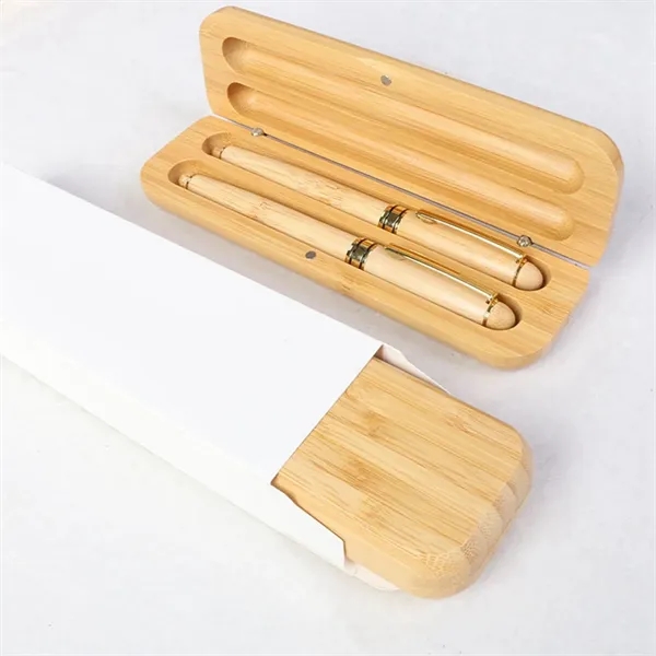 Eco-Friendly Bamboo Wood Pen & Case Executive Gift Set - Eco-Friendly Bamboo Wood Pen & Case Executive Gift Set - Image 5 of 10
