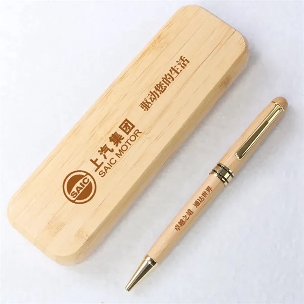 Eco-Friendly Bamboo Wood Pen & Case Executive Gift Set - Eco-Friendly Bamboo Wood Pen & Case Executive Gift Set - Image 6 of 10