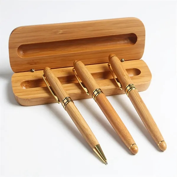Eco-Friendly Bamboo Wood Pen & Case Executive Gift Set - Eco-Friendly Bamboo Wood Pen & Case Executive Gift Set - Image 9 of 10