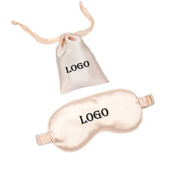 Silk Satin Eye Sleeping Mask With Gift Pouch - Silk Satin Eye Sleeping Mask With Gift Pouch - Image 0 of 1