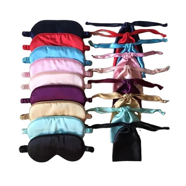 Silk Satin Eye Sleeping Mask With Gift Pouch - Silk Satin Eye Sleeping Mask With Gift Pouch - Image 1 of 1