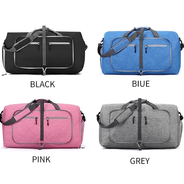 Foldable Duffle Gym Bag with Shoe Compartment - Foldable Duffle Gym Bag with Shoe Compartment - Image 1 of 5