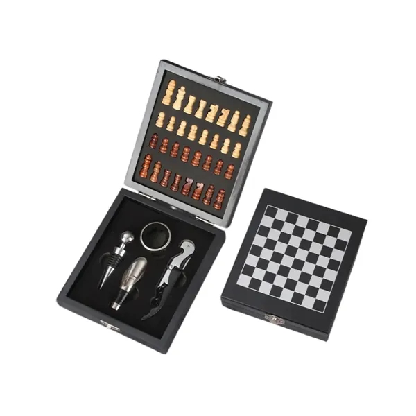Wine Opener & Corkscrew Gift Set with Chess Game - Wine Opener & Corkscrew Gift Set with Chess Game - Image 2 of 4