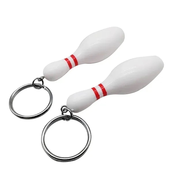 Bowling Pin Sports Keychain - Bowling Pin Sports Keychain - Image 1 of 1