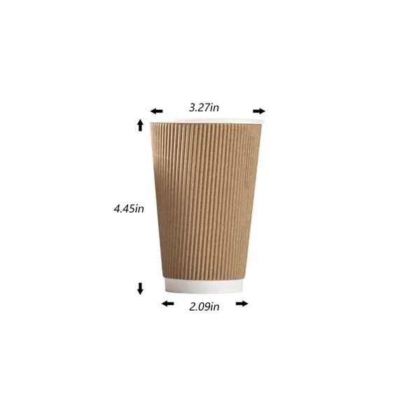 12 oz Ripple Kraft Paper BPA Free Party Office Coffee Cup - 12 oz Ripple Kraft Paper BPA Free Party Office Coffee Cup - Image 1 of 4