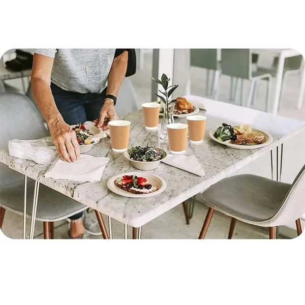 12 oz Ripple Kraft Paper BPA Free Party Office Coffee Cup - 12 oz Ripple Kraft Paper BPA Free Party Office Coffee Cup - Image 3 of 4