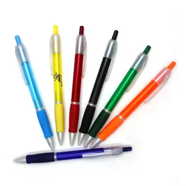 Stylish Translucent Clickable Pen with Grip - Stylish Translucent Clickable Pen with Grip - Image 0 of 0