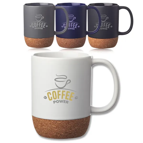 15 oz. Matte Cork Bottom Ceramic Mugs - 15 oz. Matte Cork Bottom Ceramic Mugs - Image 0 of 7