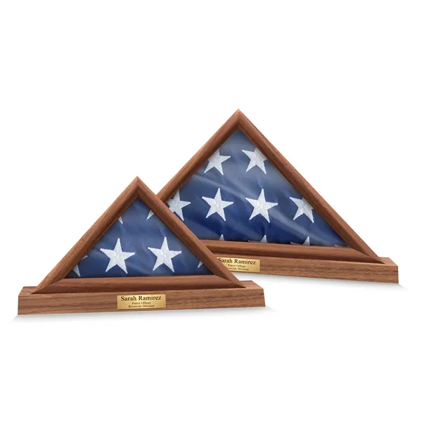 Wooden Flag Case With Base - Wooden Flag Case With Base - Image 0 of 3