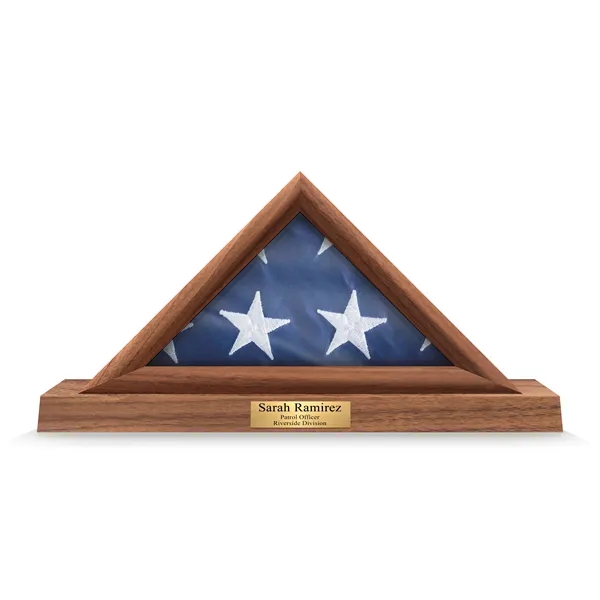 Wooden Flag Case With Base - Wooden Flag Case With Base - Image 1 of 3
