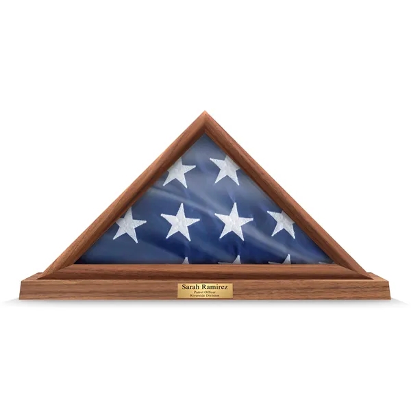 Wooden Flag Case With Base - Wooden Flag Case With Base - Image 2 of 3