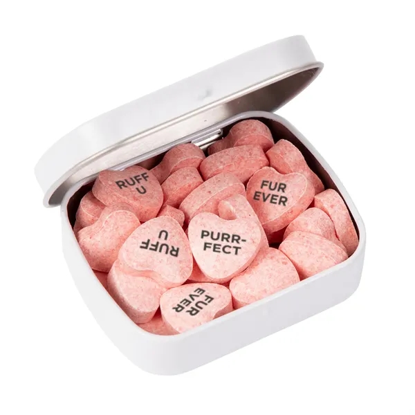 Domed Tin - Imprinted Conversation Hearts - Domed Tin - Imprinted Conversation Hearts - Image 2 of 6