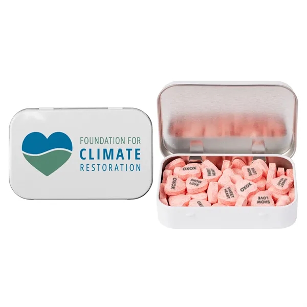 Rectangular Tin - Imprinted Conversation Hearts - Rectangular Tin - Imprinted Conversation Hearts - Image 0 of 5