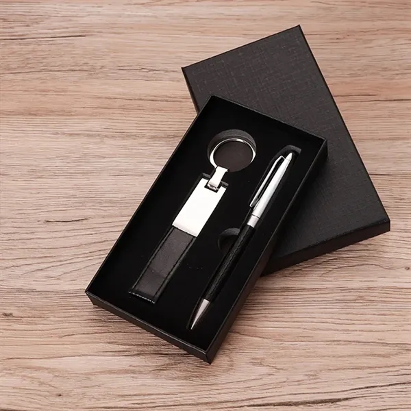 Pen with leather keychain gifts kit - Pen with leather keychain gifts kit - Image 3 of 9