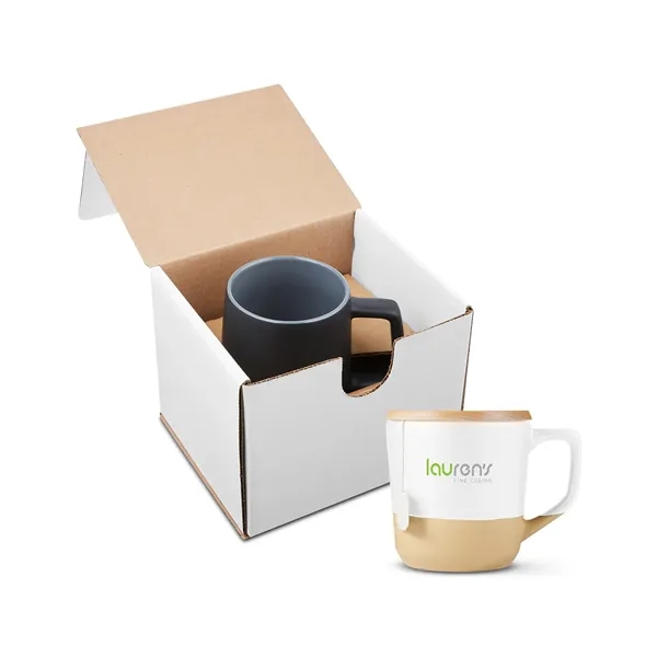 Prime Line 16.5oz Boston Ceramic Mug With Wood Lid In Mailer - Prime Line 16.5oz Boston Ceramic Mug With Wood Lid In Mailer - Image 3 of 5