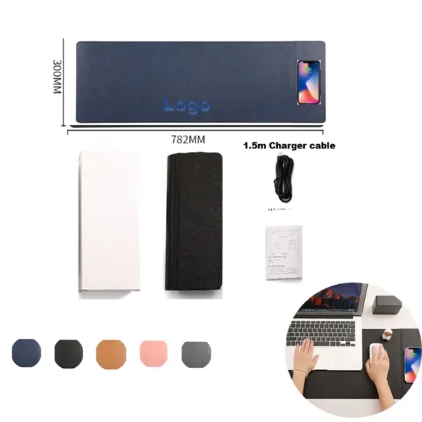 Contemporary Desk Mat W/QI Wireless Charging - Contemporary Desk Mat W/QI Wireless Charging - Image 0 of 5