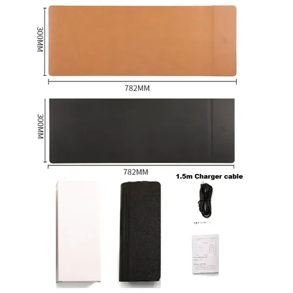 Contemporary Desk Mat W/QI Wireless Charging - Contemporary Desk Mat W/QI Wireless Charging - Image 2 of 5