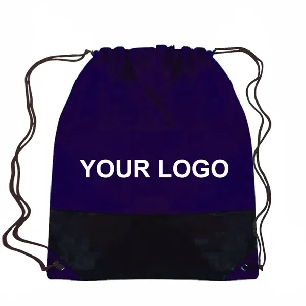 Non-Woven Two-Tone Drawstring Bag - Non-Woven Two-Tone Drawstring Bag - Image 4 of 4