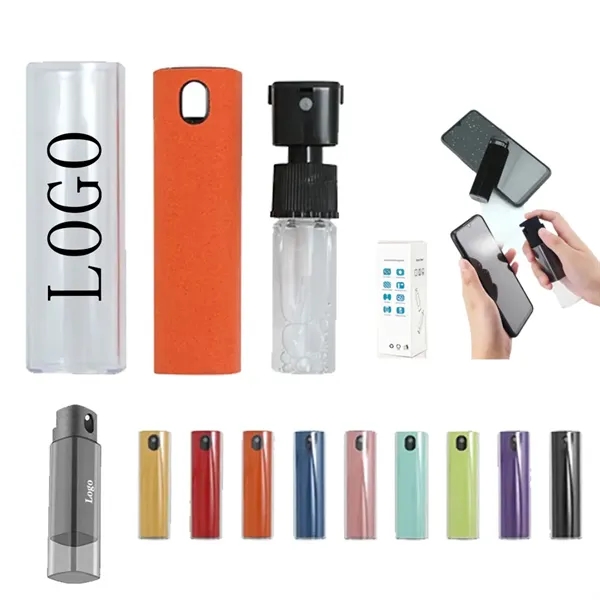 2 IN 1 Mobile Phone Screen Cleaner Spray With Wipe Cloth - 2 IN 1 Mobile Phone Screen Cleaner Spray With Wipe Cloth - Image 0 of 3