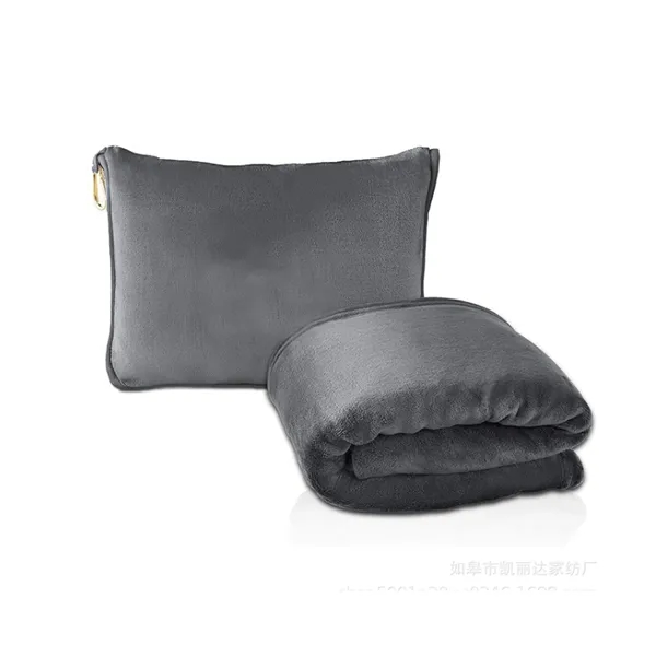 2-in-1 Travel Blanket and Pillow with Storage Bag and Clip - 2-in-1 Travel Blanket and Pillow with Storage Bag and Clip - Image 3 of 4