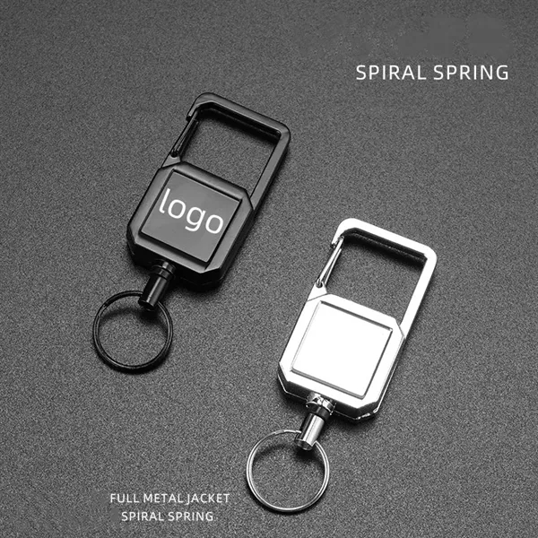 Quadrate Metal keychain reel - Quadrate Metal keychain reel - Image 3 of 5