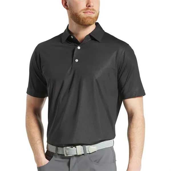 FootJoy Tonal Dot Print Lisle Polo - FootJoy Tonal Dot Print Lisle Polo - Image 4 of 7