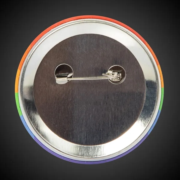 Rainbow Tinplate Button 2 1/4" - Rainbow Tinplate Button 2 1/4" - Image 2 of 4