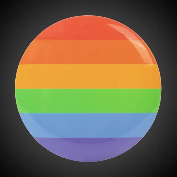 Rainbow Tinplate Button 2 1/4" - Rainbow Tinplate Button 2 1/4" - Image 1 of 4