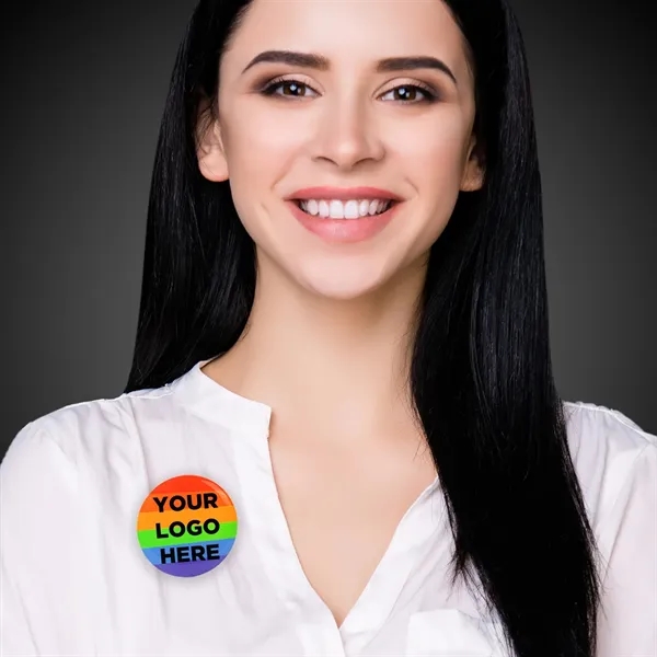 Rainbow Tinplate Button 2 1/4" - Rainbow Tinplate Button 2 1/4" - Image 4 of 4