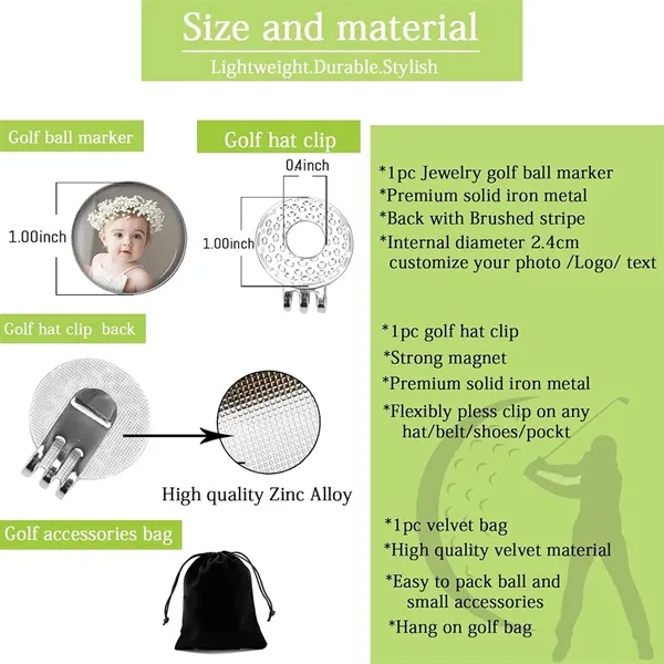 Custom Golf Ball Marker and Hat Clip - Custom Golf Ball Marker and Hat Clip - Image 1 of 4