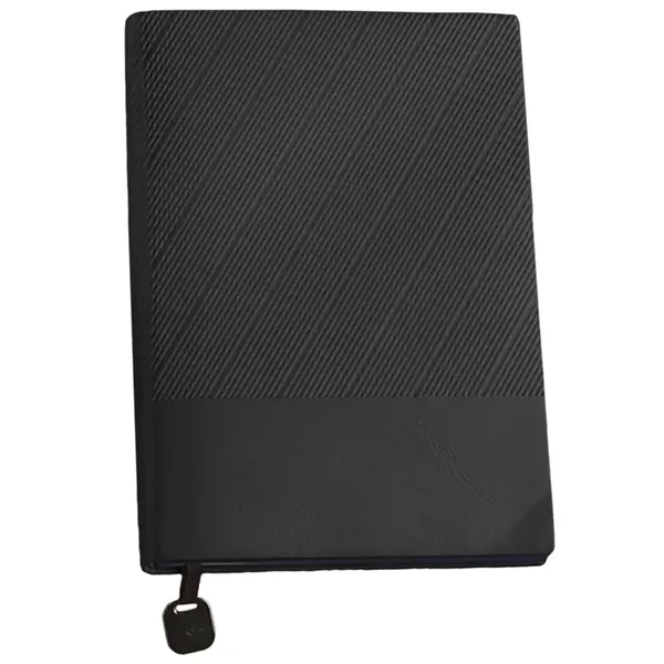 TiTUS® Executive Corduroy PU Lather A5 Notebook with Metal - TiTUS® Executive Corduroy PU Lather A5 Notebook with Metal - Image 5 of 5