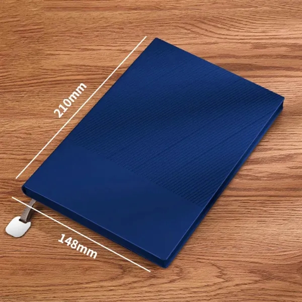 TiTUS® Executive Corduroy PU Lather A5 Notebook with Metal - TiTUS® Executive Corduroy PU Lather A5 Notebook with Metal - Image 4 of 5